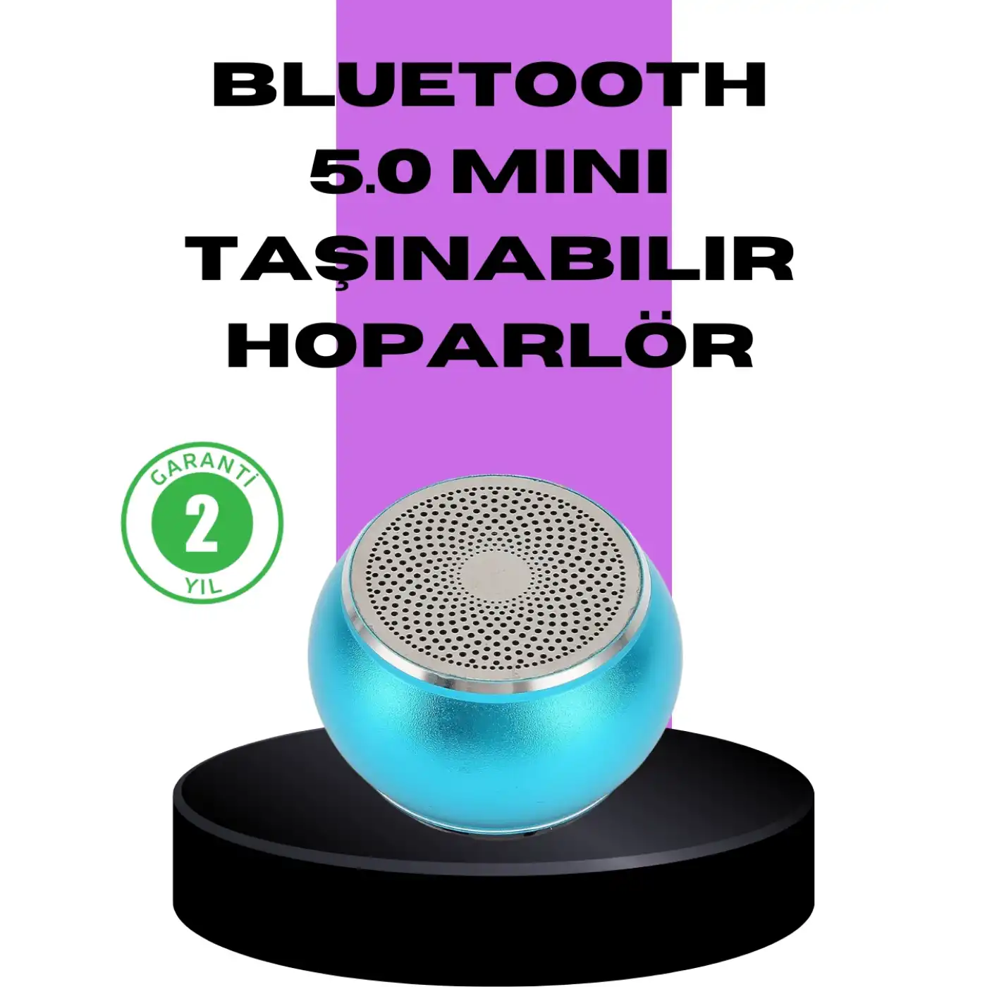 Taşınabilir Mini Bluetooth Hoparlör 9m Menzil Dahili Mikrofon