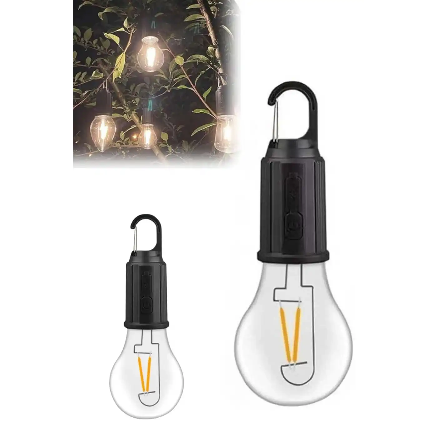 Taşınabilir Şarjlı Led Ampul Askılı Lamba Kamp Bahçe Lambası