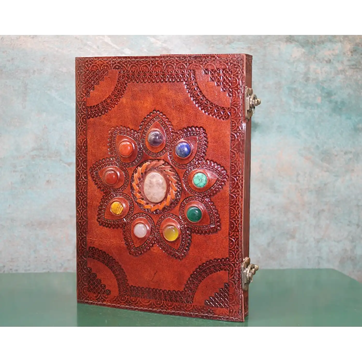 Taşlı Deri Defter Model 14