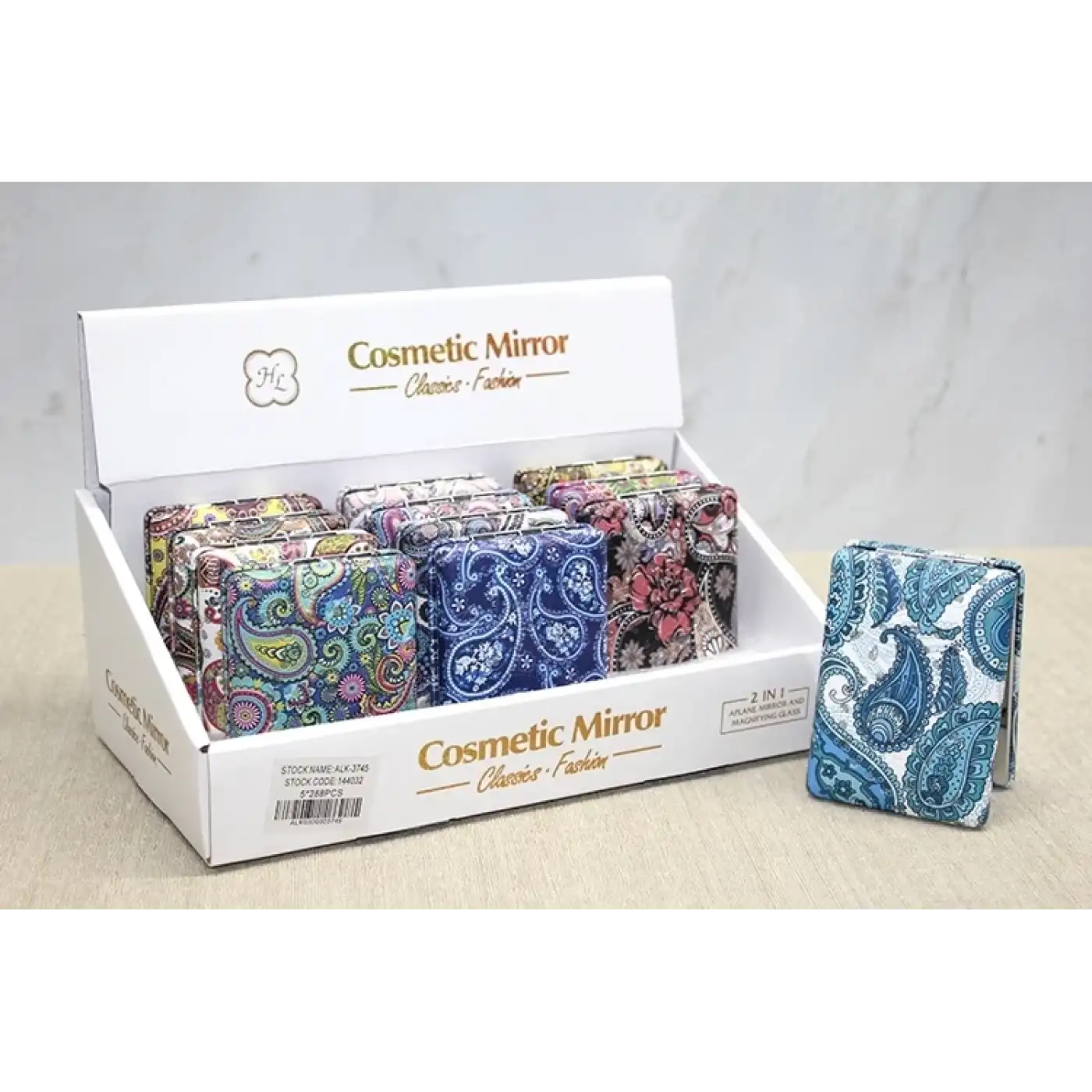 Taşlı El Aynası Dikdörtgen Kalın Alk3745