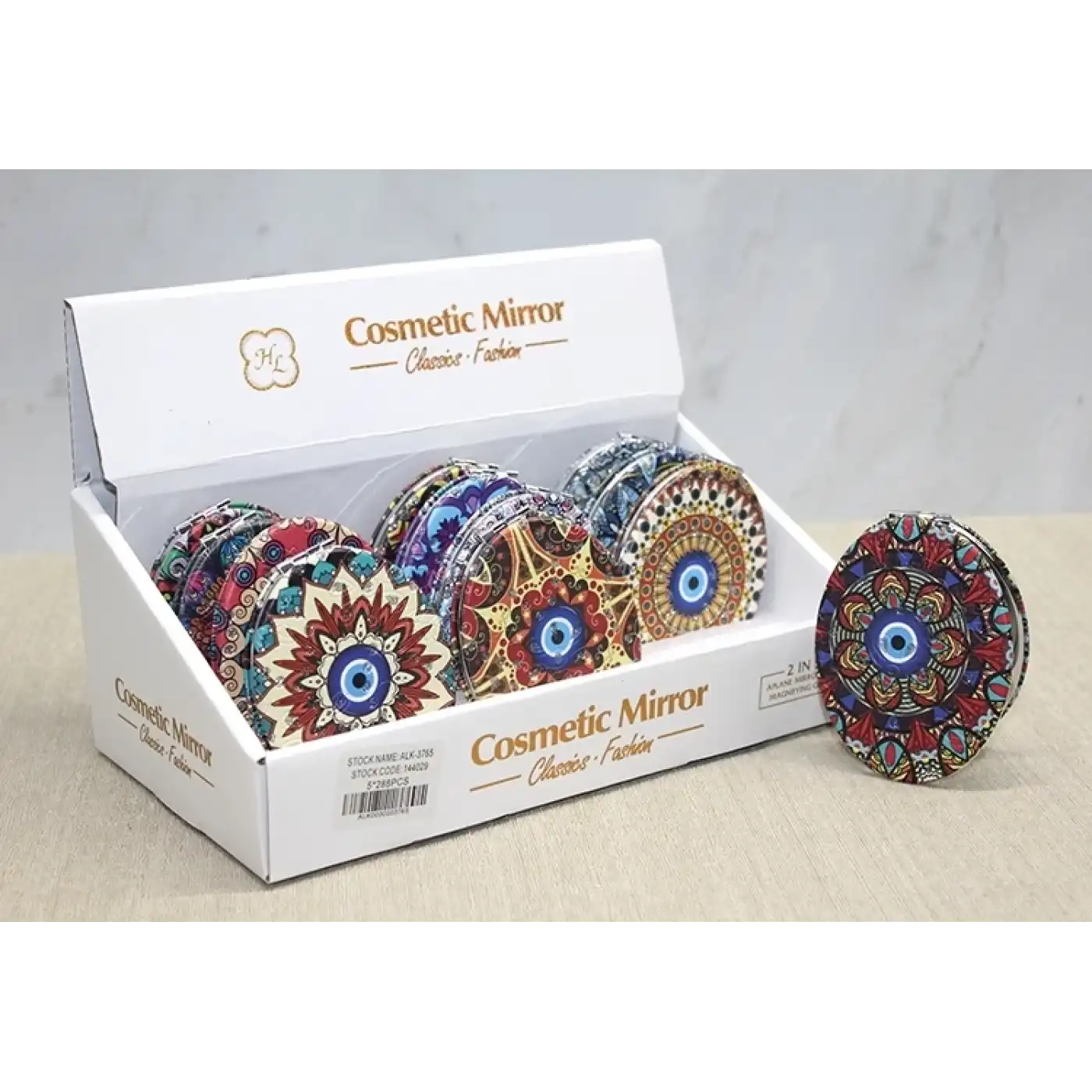 Taşlı El Aynası Oval İnce Alk3765