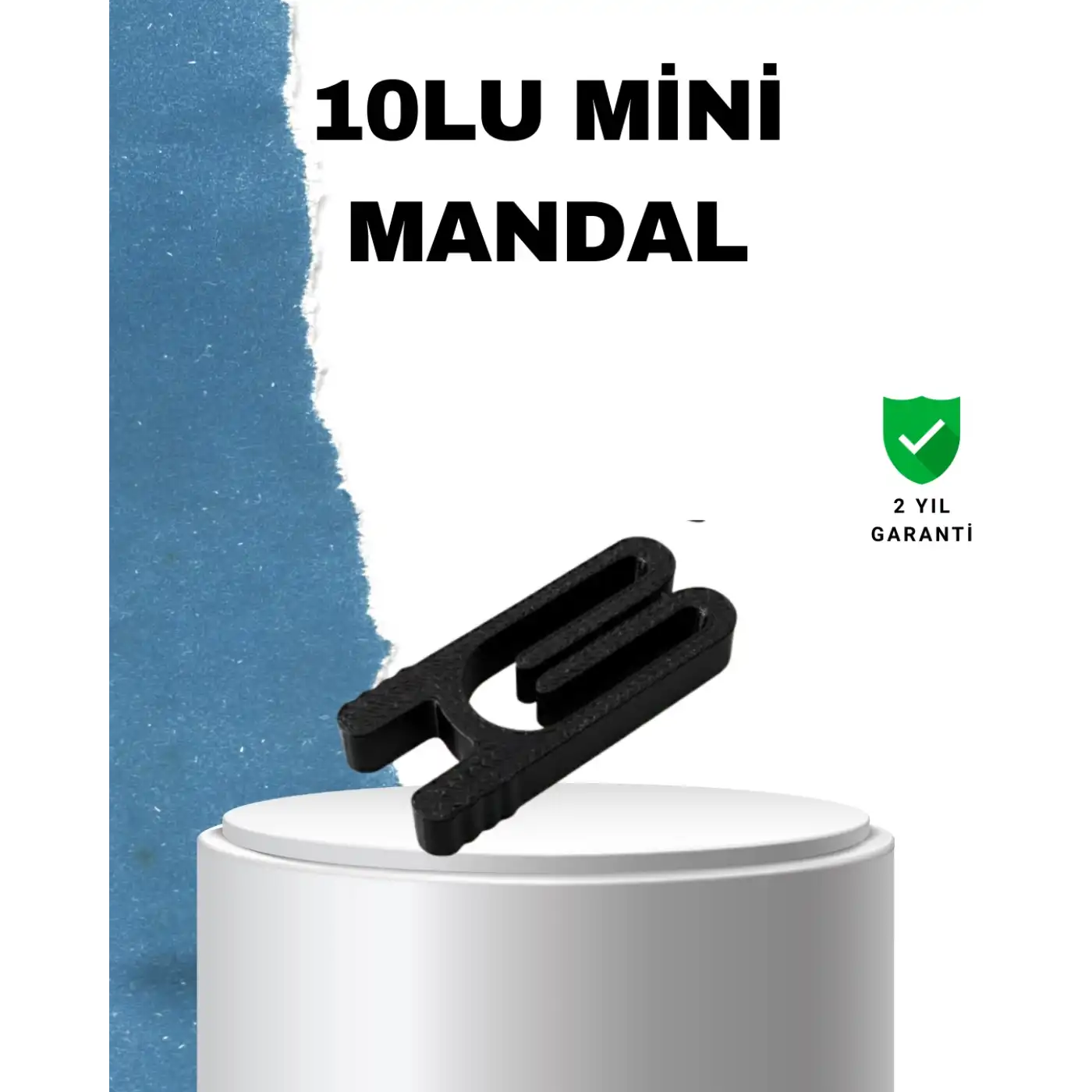 Tekrar Kullanılabilir Poşet Mandalı Siyah 10 Adet