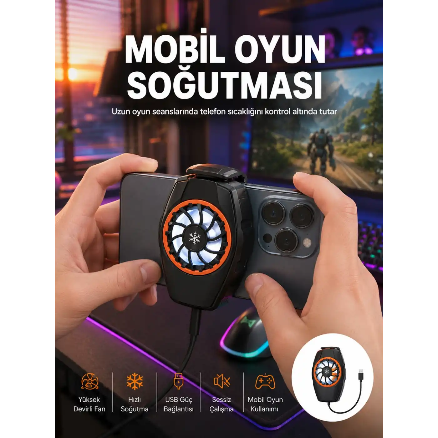 Telefon Soğutucu Cep Telefon Soğutma Fanı Radyatör