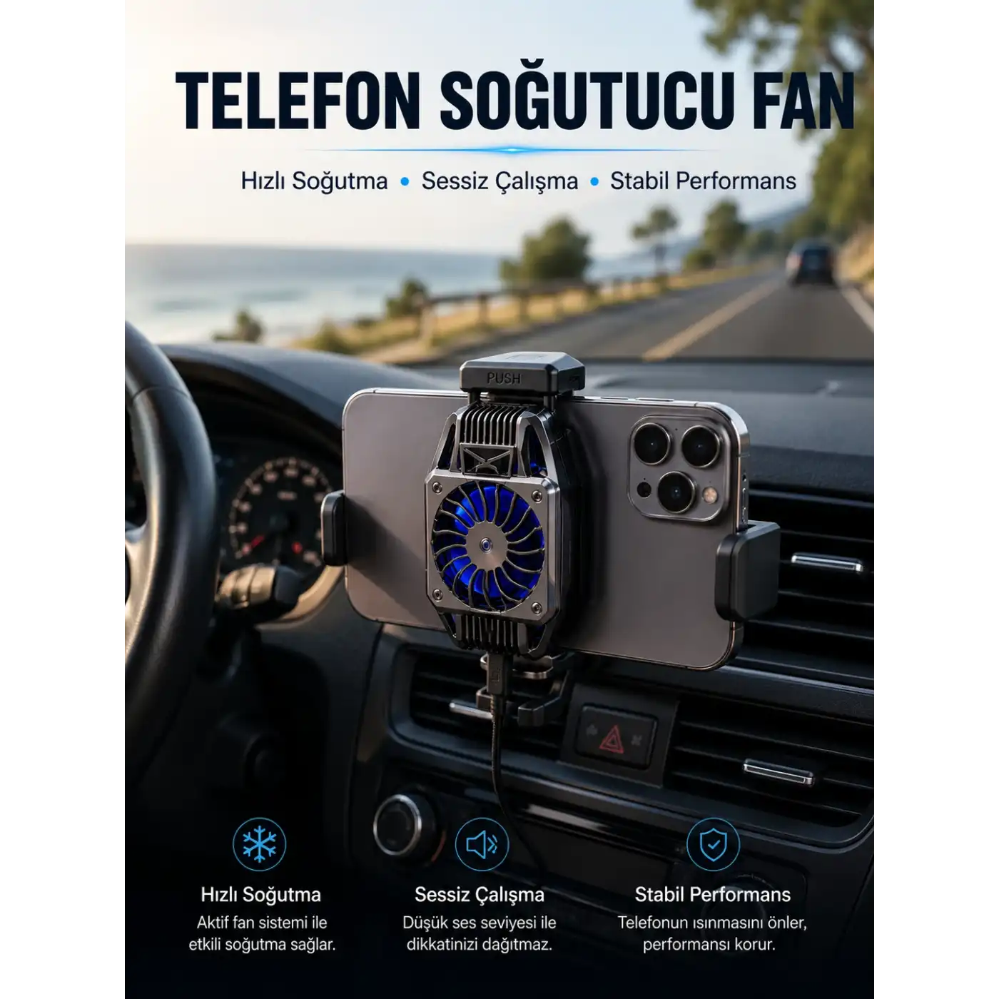 Telefon Soğutucu Fan Aktif Soğutma Sistemi ile Güçlü Performans