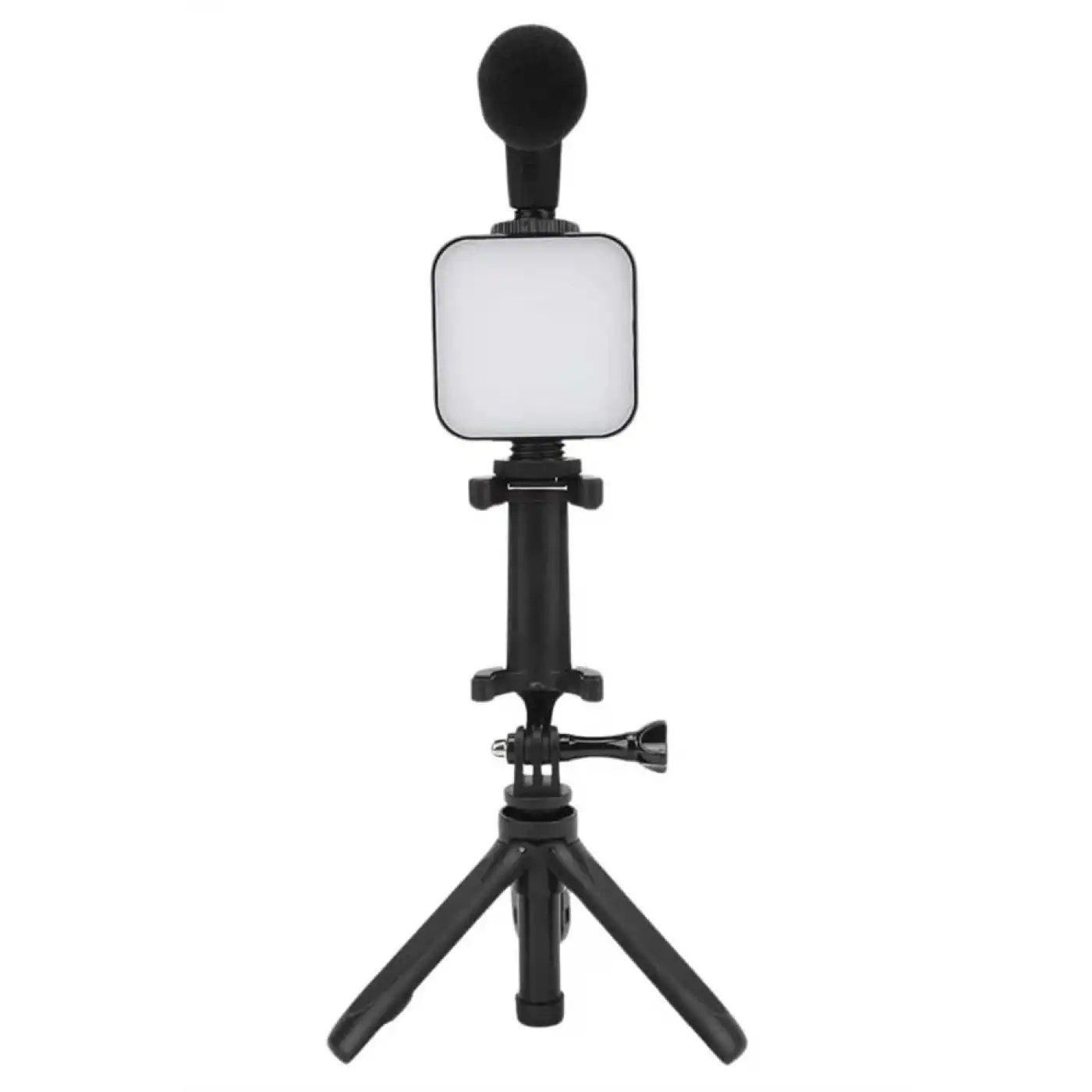 Telefon Tutucu Mini Mikrofonlu Tripod Vlog Çekim Video