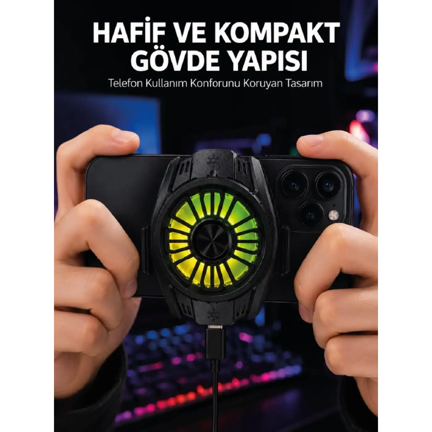 Telefon ve Tablet Uyumlu Manyetik Mobil Soğutucu Fan