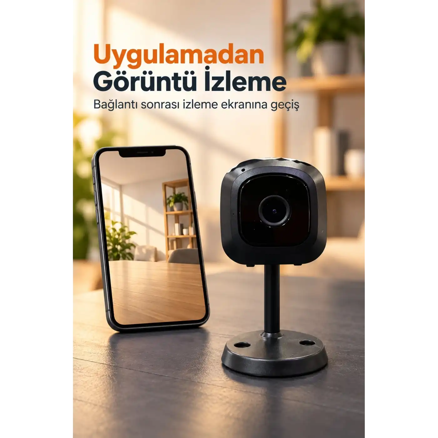 Telefondan İzlenebilen Standlı WiFi Kamera