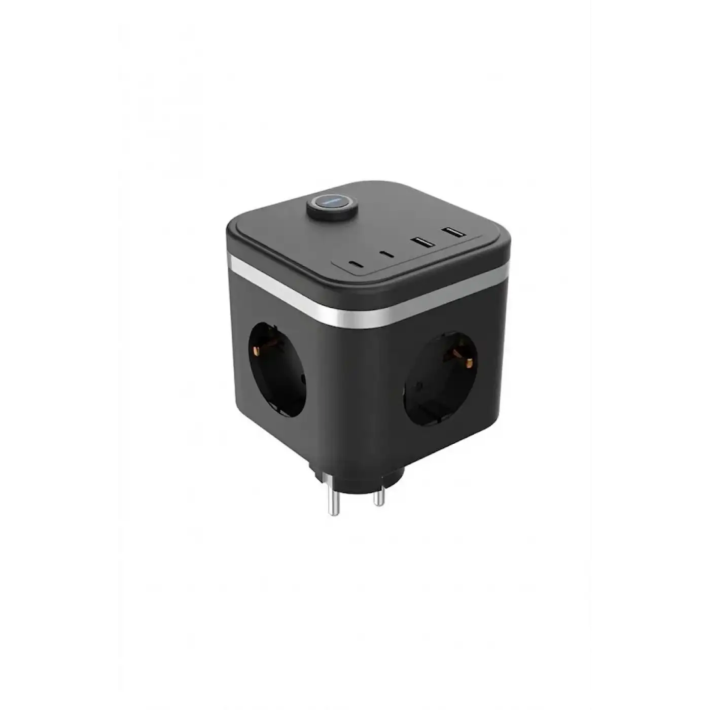 Termal Akım Korumalı Isıya Dayanıklı 3’lü Duvar Tipi Priz 2x Usb 2x Typce 3680 W