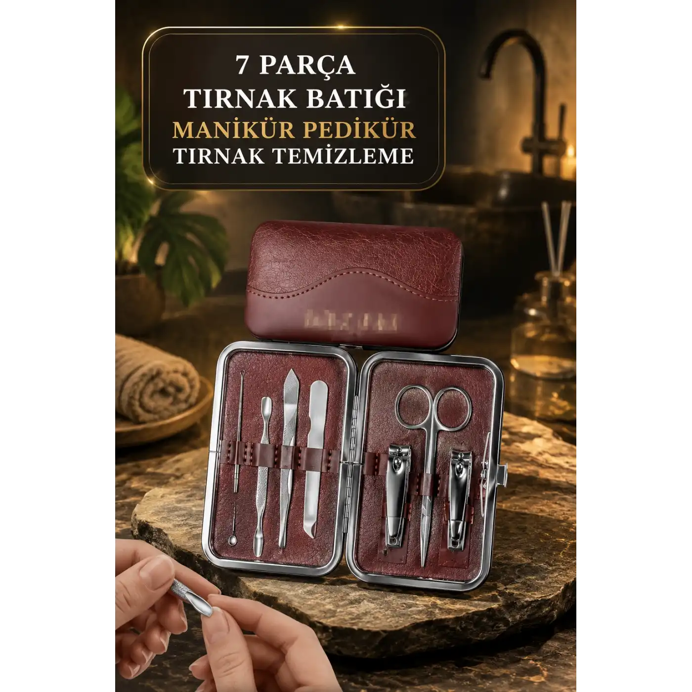 Tırnak Batığı Temizliği ve Günlük Bakım İçin 7 Parça Profesyonel Set