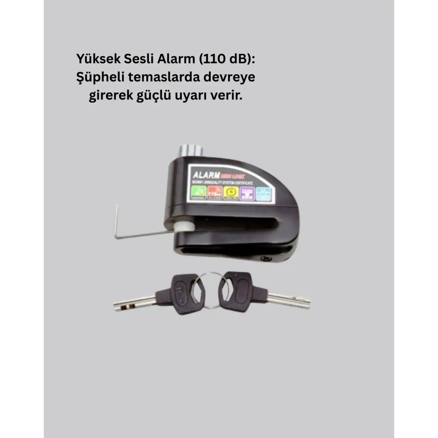 Titreşim Sensörlü Alarm Disk Kilidi Motosiklet Scooter Bisiklet