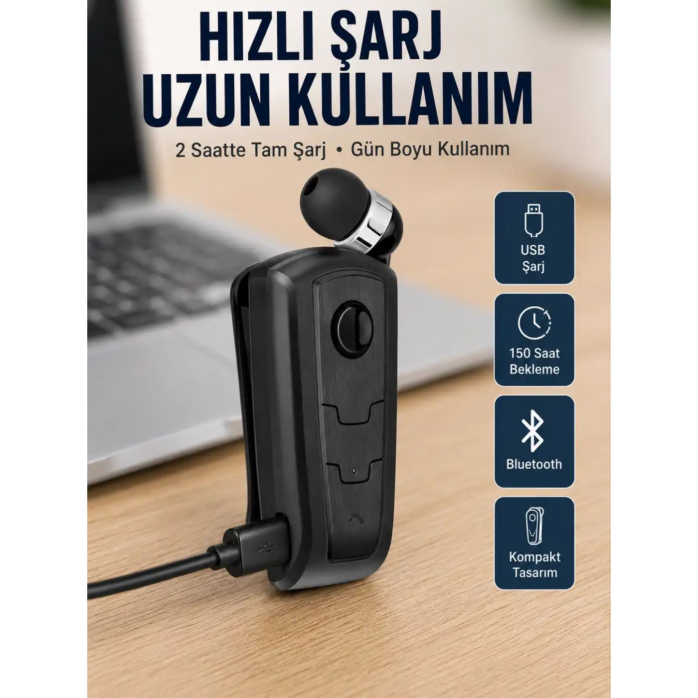Titreşimli Bluetooth Kulaklık Fineblue F910 Uzun Pil Ömrü Yeni Nesil