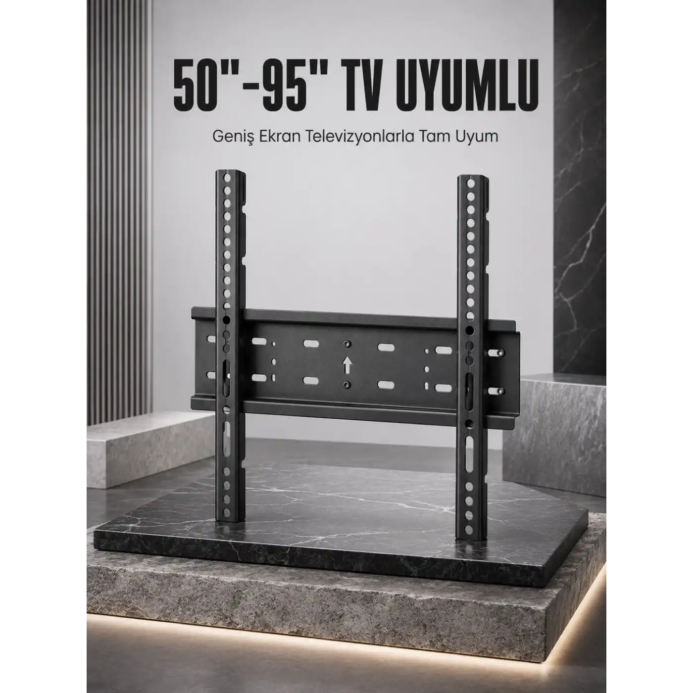 TV Duvar Askı Aparatı 50-95 İnç Uyumlu Güvenli Sabit Montaj