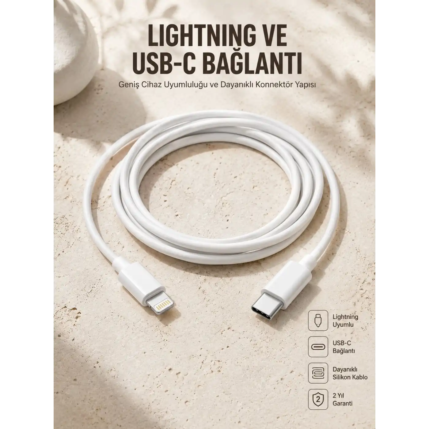 Type-C Ligtning 30W İOS Şarj Kablosu Hızlı Şarj Kablosu