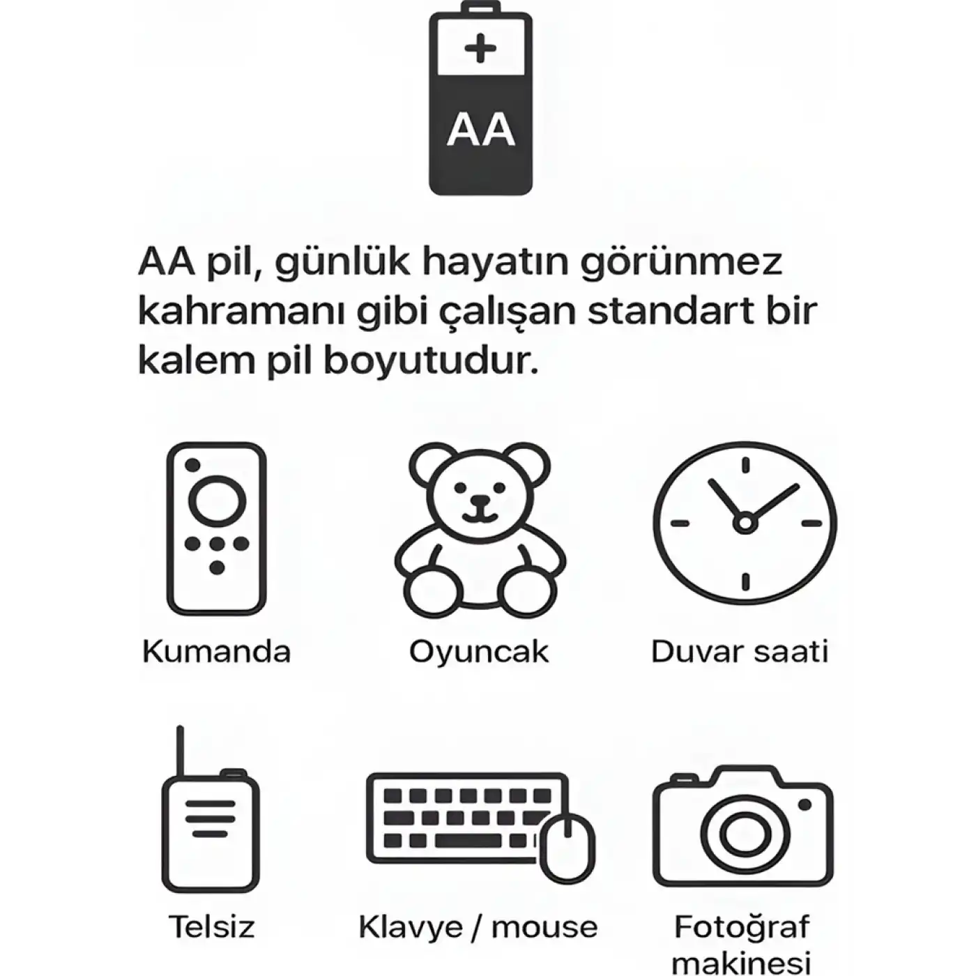 Type-c Şarjlı 2800mwh 1.5v Şarj Edilebilir 2’li Aa5 Kalın Pil - Lityum Iyon Batarya