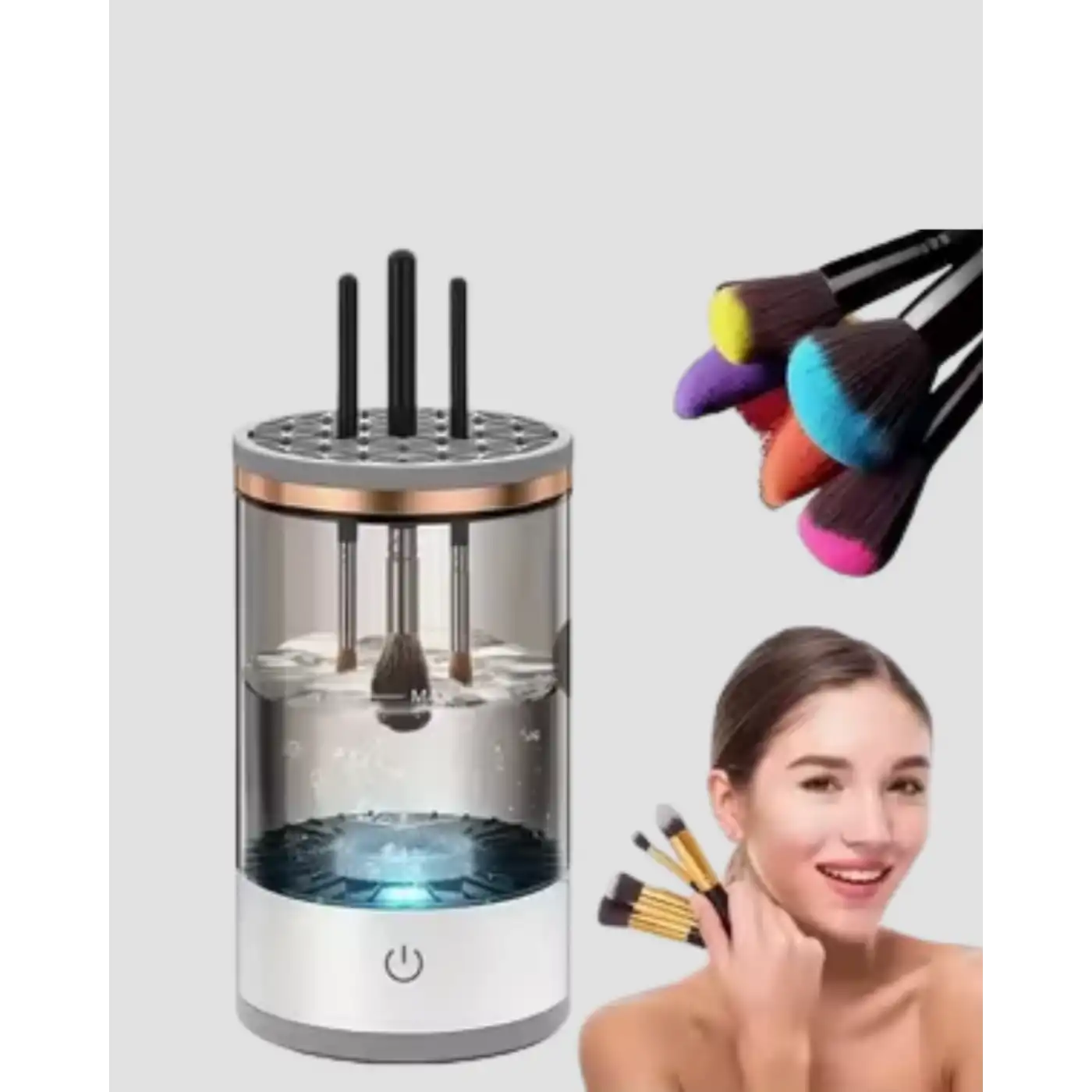 USB Şarjlı Kompakt Makyaj Fırçası Temizleme Makinesi