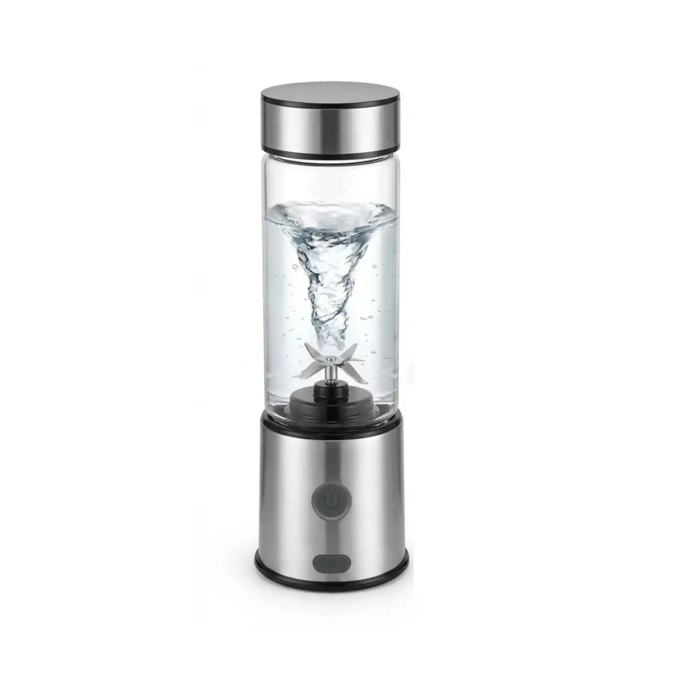 USB Type C Şarjlı Cam Blender 6 Bıçaklı Smoothie ve Shake Blender