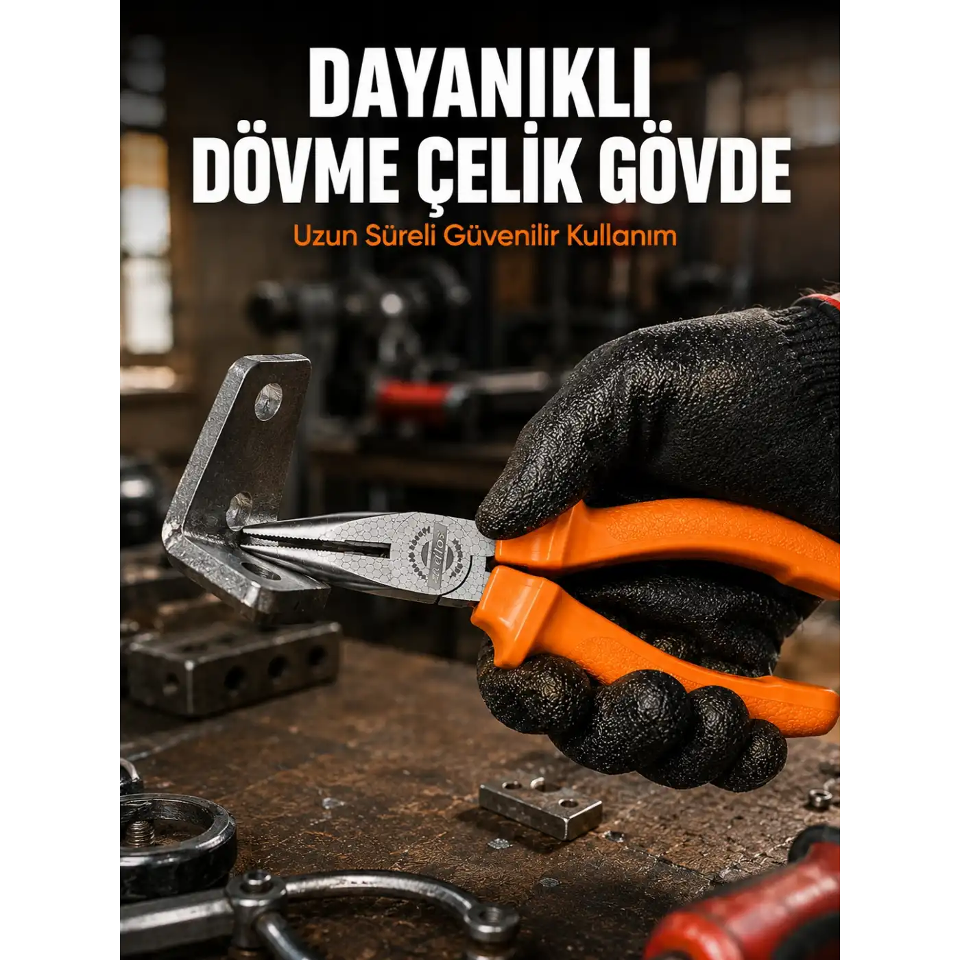 Uzun Çene Tasarımlı Dövme Çelik Kargaburun Hassas Kavrama Performansı