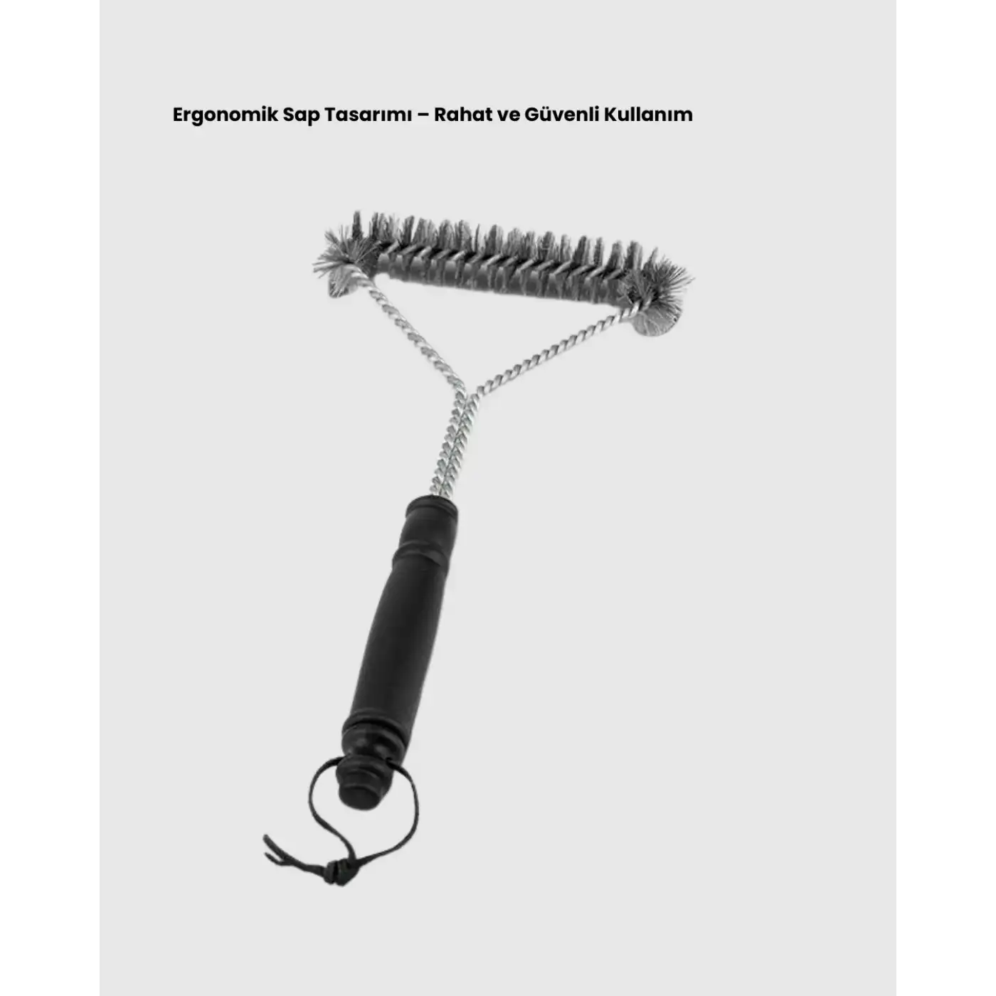 Uzun Saplı Paslanmaz Çelik Izgara Temizlik Fırçası