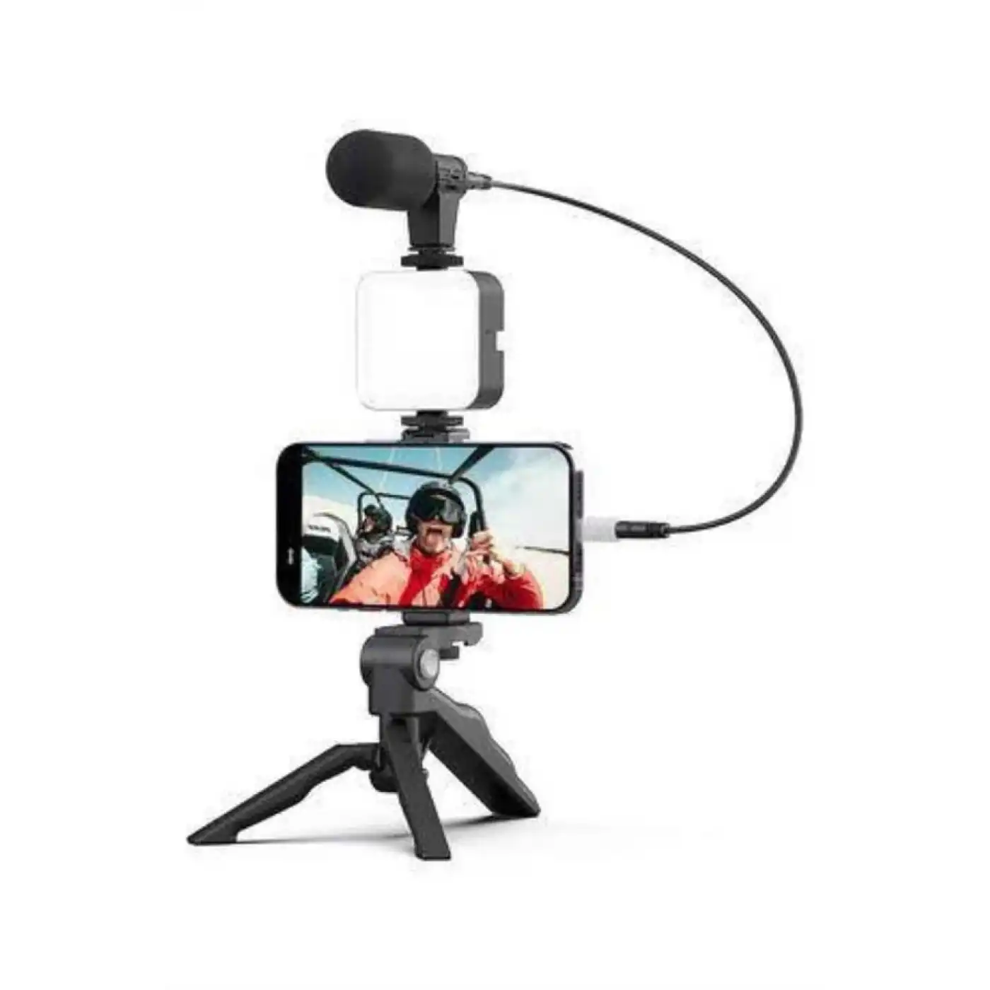 Video Making Kit Telefon Tutucu Vlog Video Mini Led Işıklı