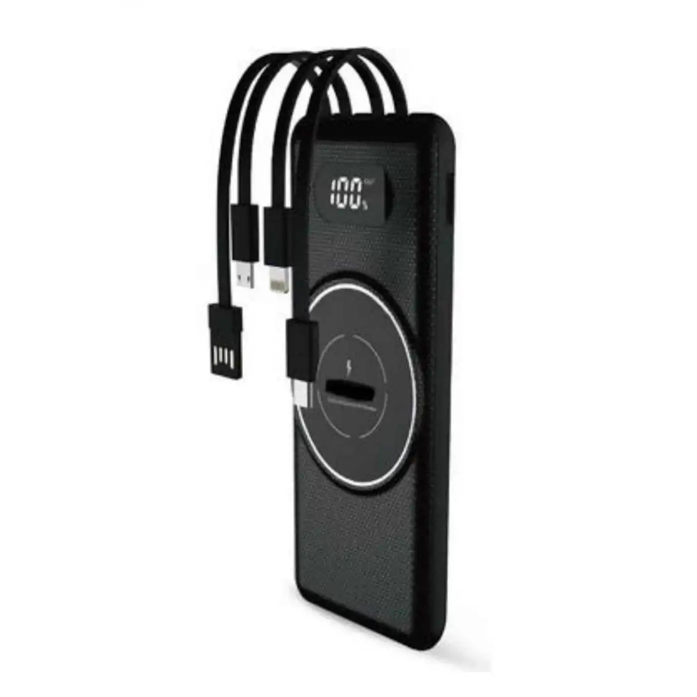 Wireless Powerbank 10000 Mah LED Ekranlı Dahili Kablolu Hızlı Şarj