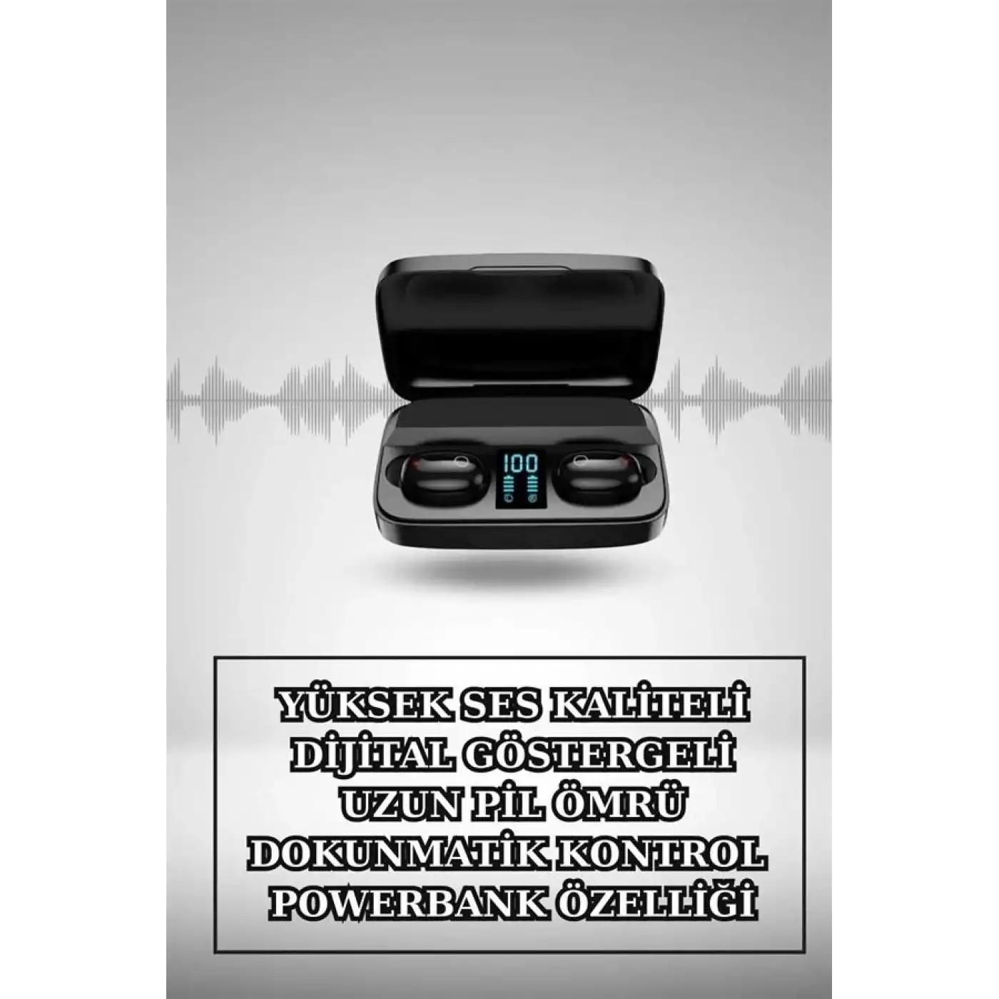 Wireless Şarjlı Pembe Akıllı Saat ve Kablosuz Bluetooth Kulaklık Dokunmatik Kontrol