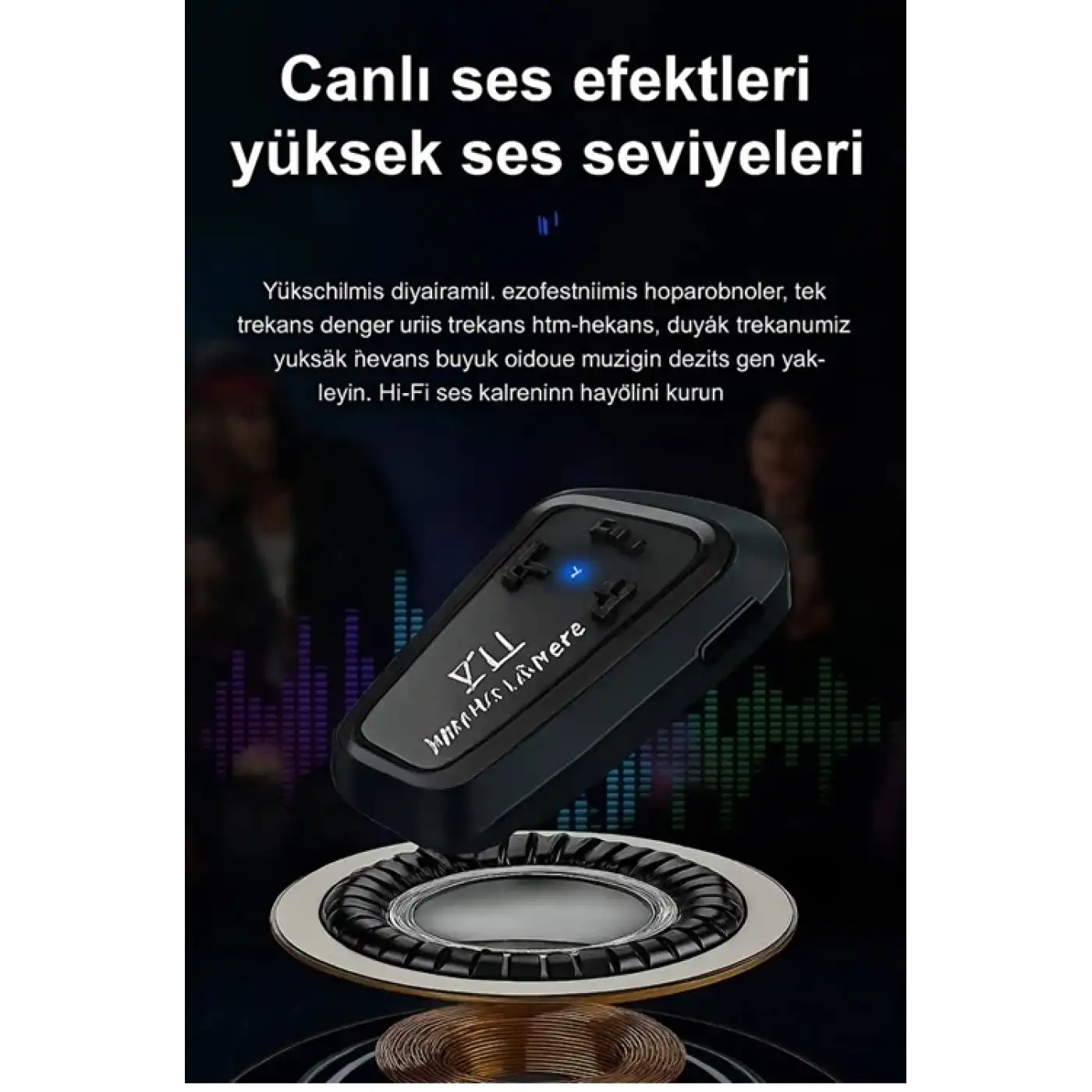 Y11 Bluetooth Kulaklık Mikrofonlu Motosiklet Kulaklığı İntercom Bt 5.3