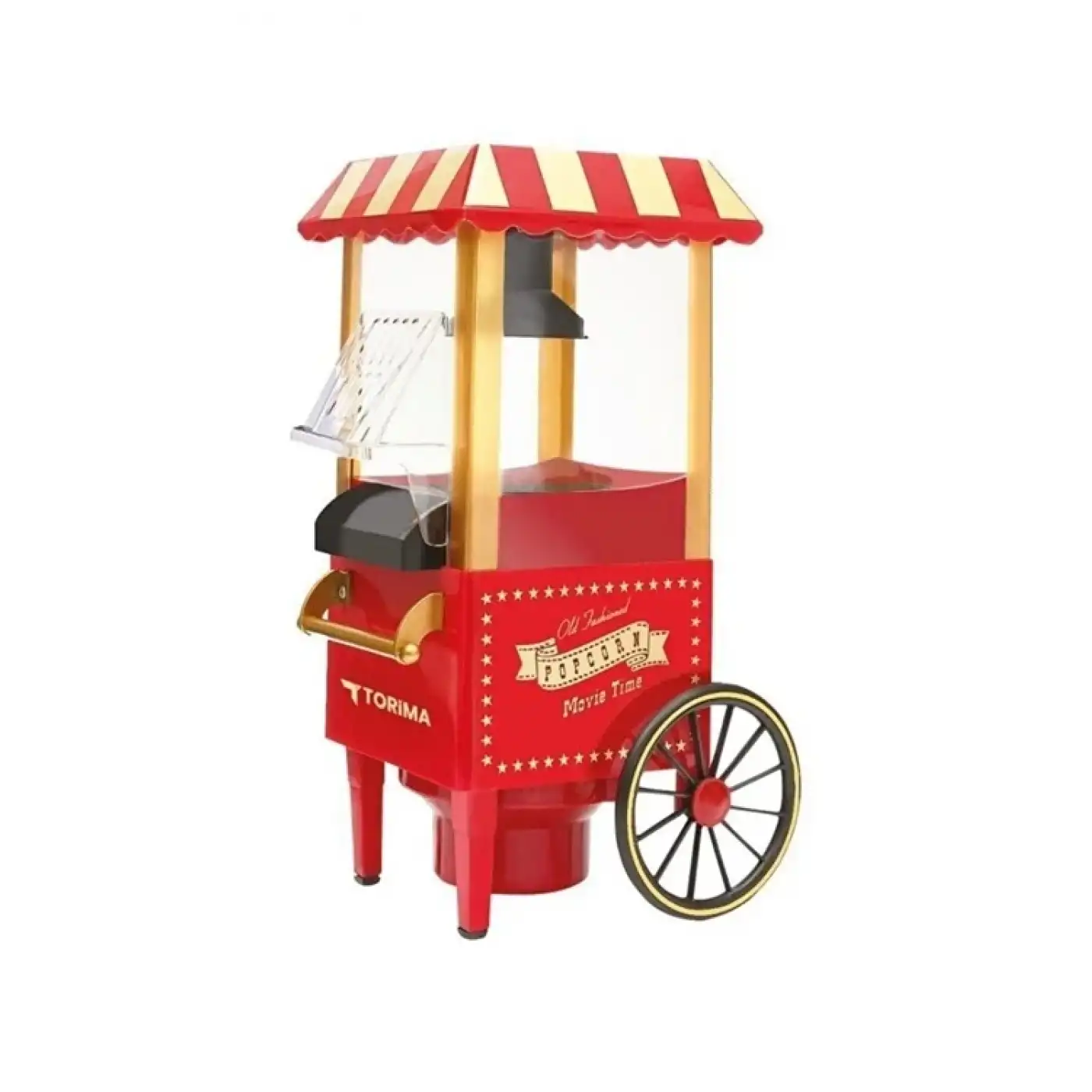 Yağsız Mısır Patlatma Popcorn Makinesi Kırmızı