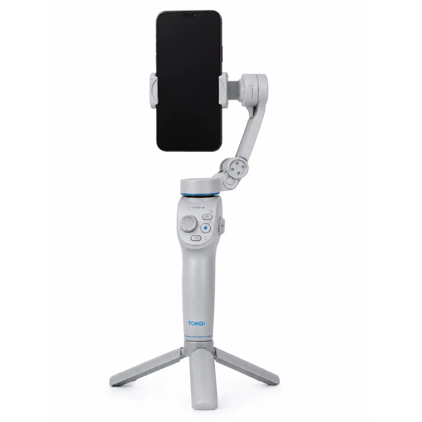 Yapay Zeka Takipli Telefon Gimbali Katlanabilir Tripod Bluetooth Kontrollü Dahili LED Işıklı