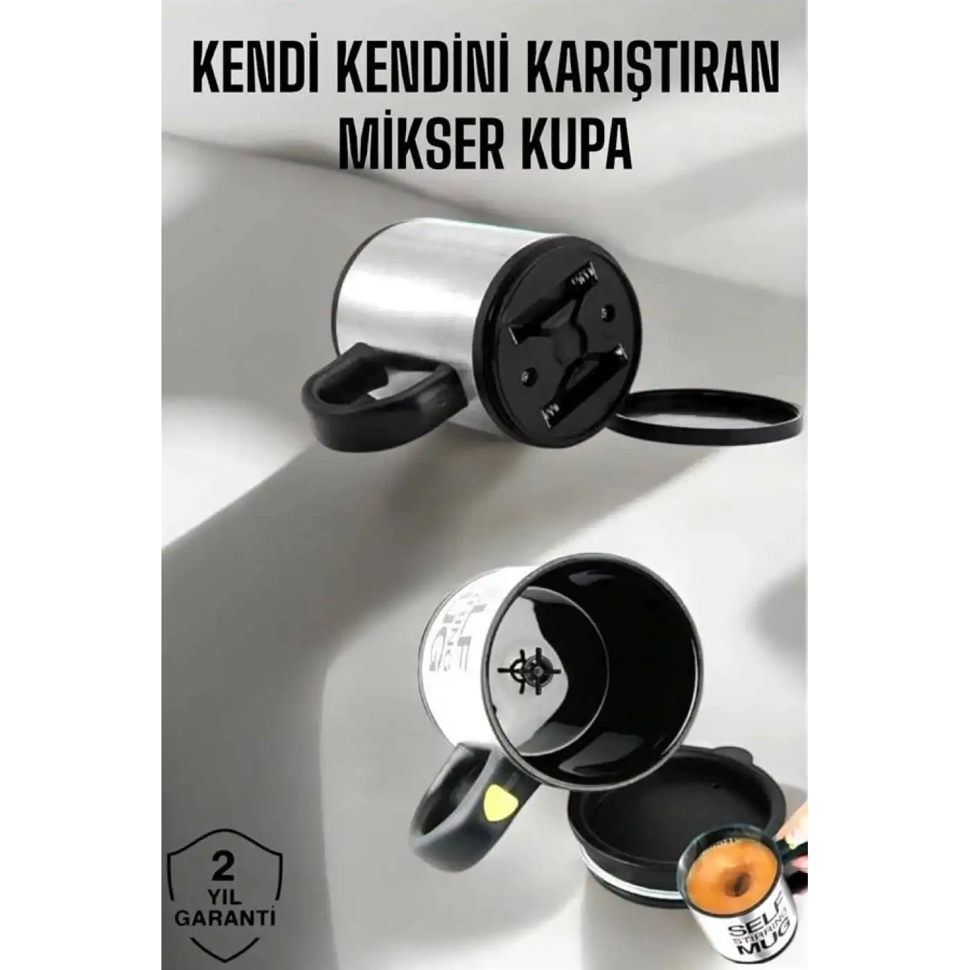 Yazılı Mug Kupa Karıştırıcı Özelliği Ve Paslanmaz Çelik