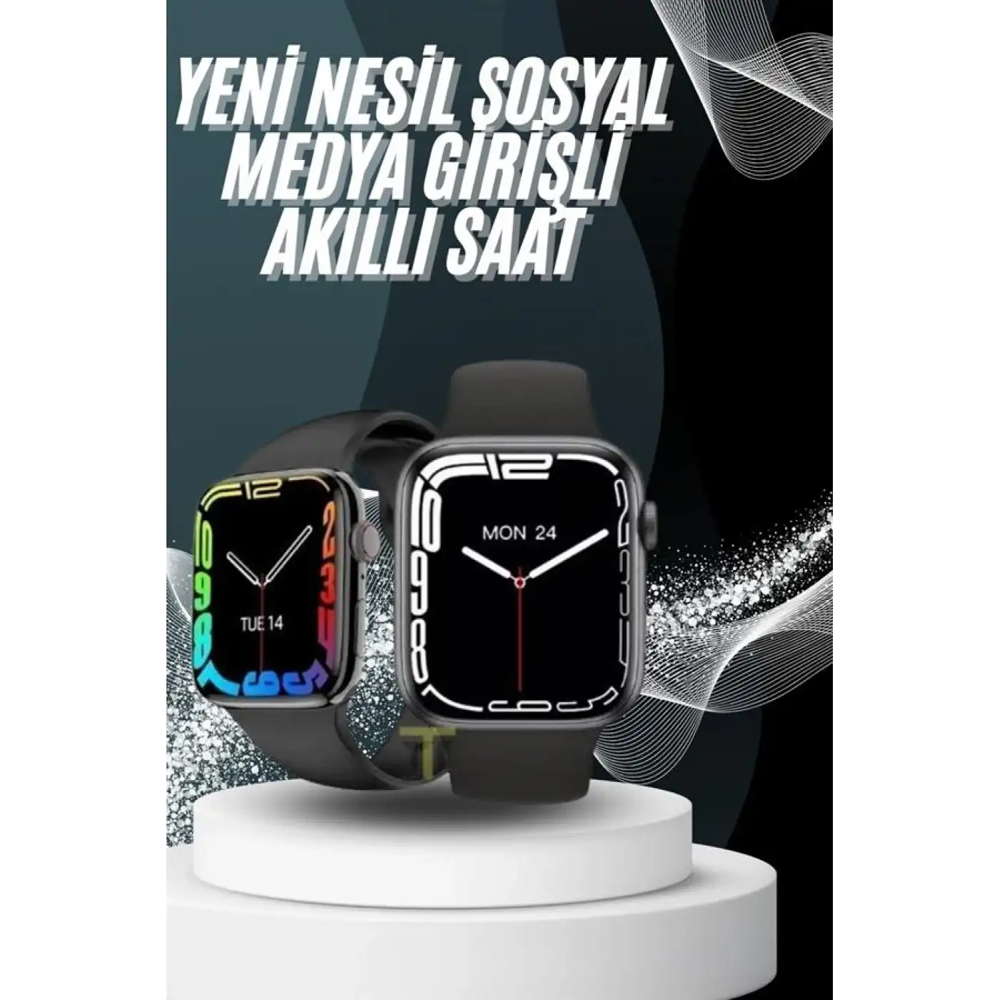 Yeni Model Akıllı Saat Dokunmatik Ekran Unisex Amoled Ekran 44 mm