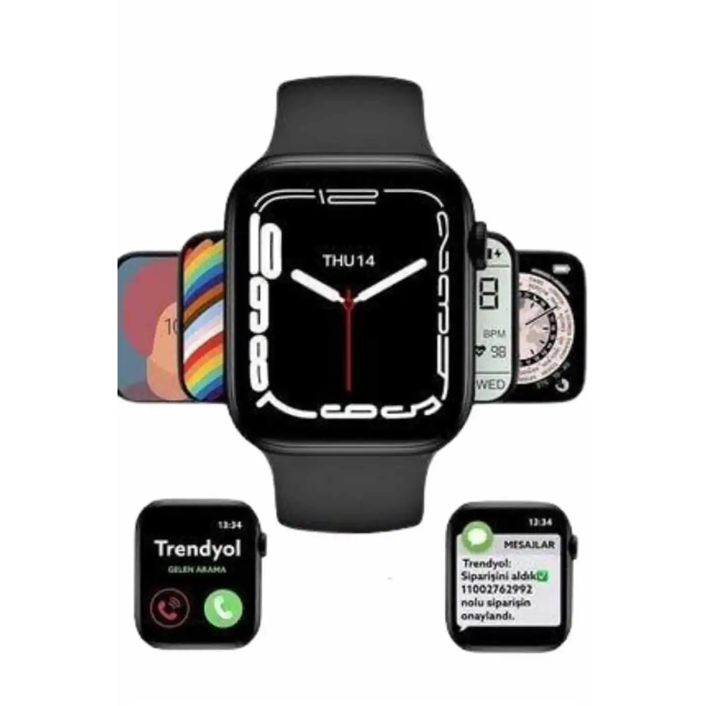 Yeni Model Akıllı Saat Dokunmatik Ekran Unisex Amoled Ekran 44 mm