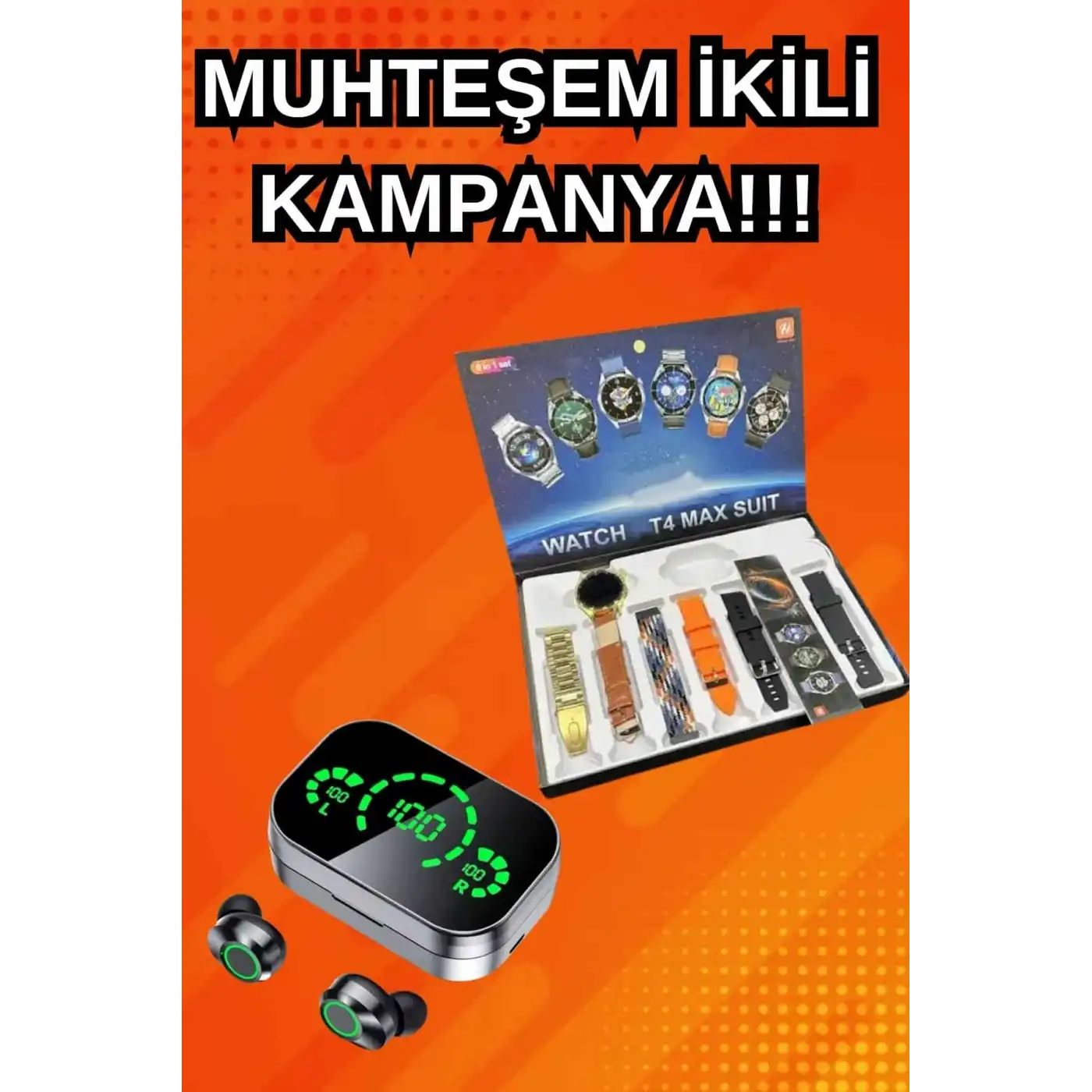 Yeni Model Akıllı Saat ve Ucuz Kaliteli Bluetooth Kulaklık Amoled Ekran Aynalı