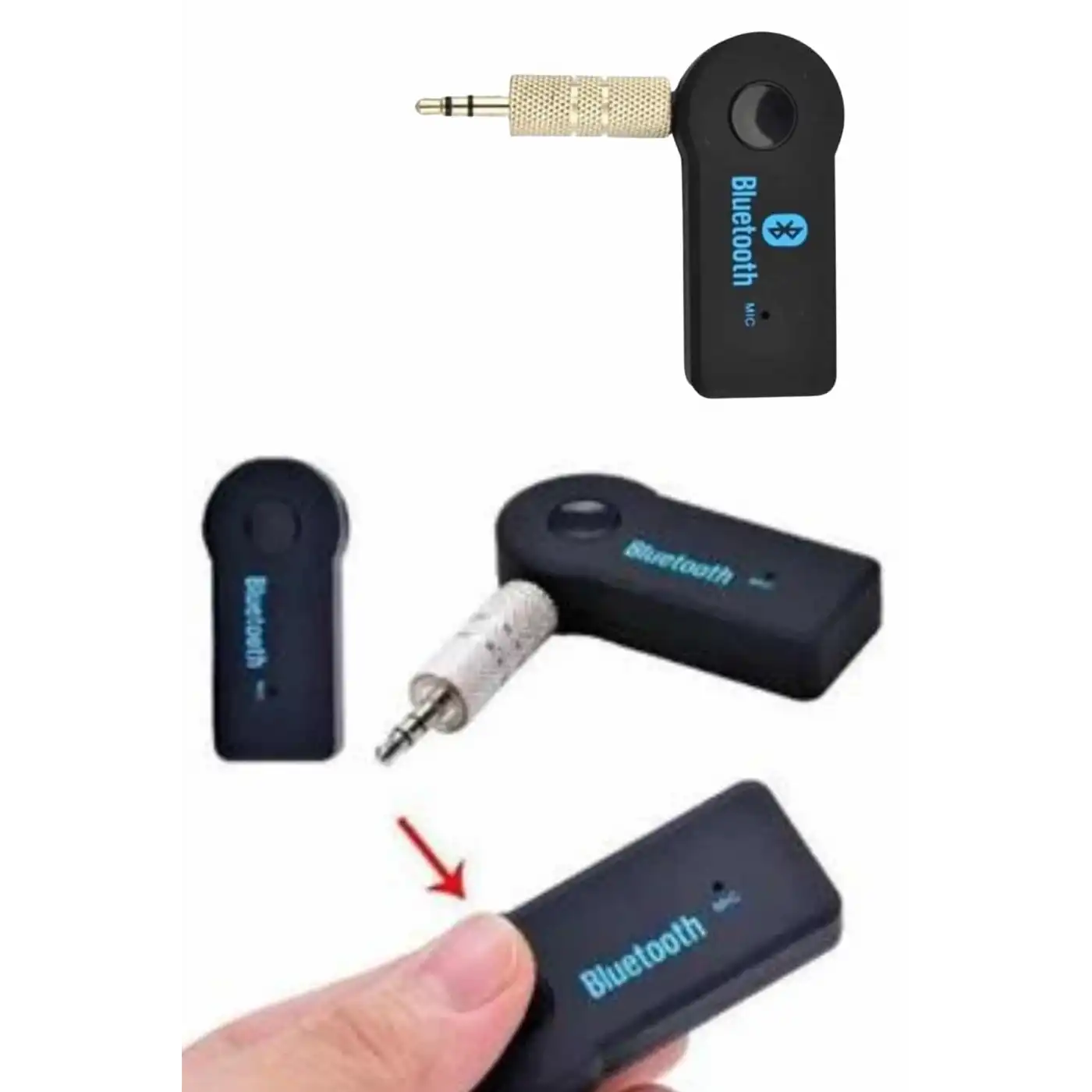 Yeni Nesil Bluetooth Aux Araç Kiti Siyah TV Tablet Telefon Araç Araba