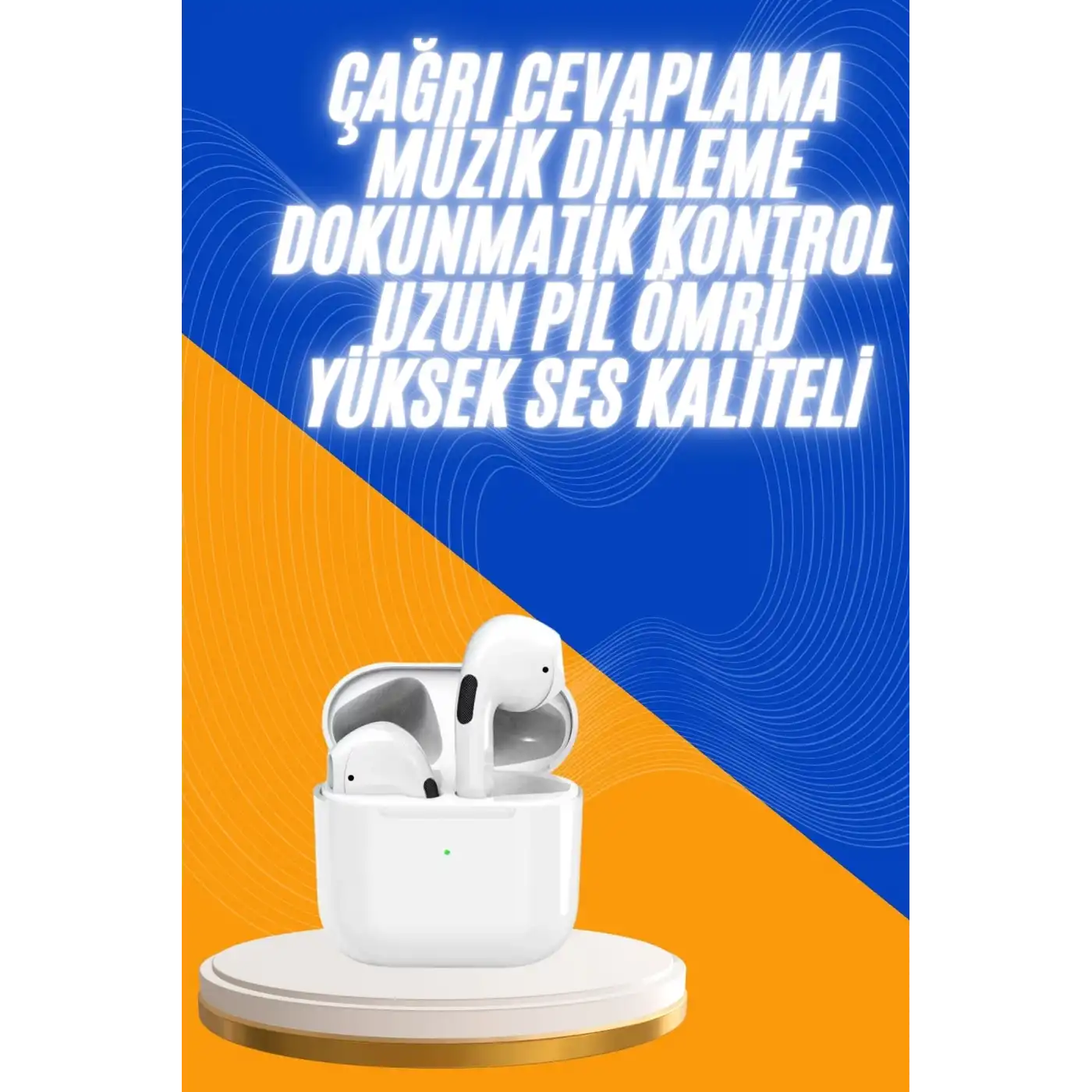 Yeni Nesil Bluetooth Kulaklık Beyaz Çağrı Cevaplayabilen Kablosuz Yeni Nesil