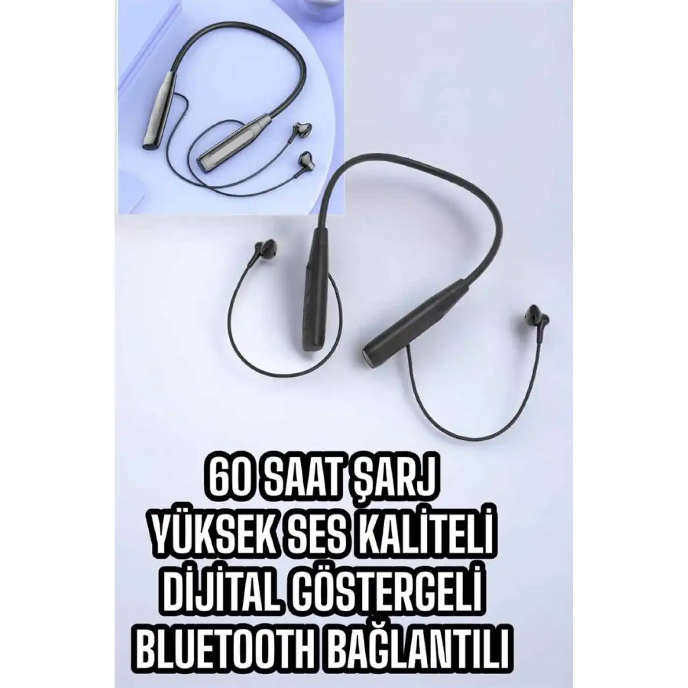 Yeni Nesil Bluetooth Kulaklık Kablolu Kulak İçi Dijital Göstergeli