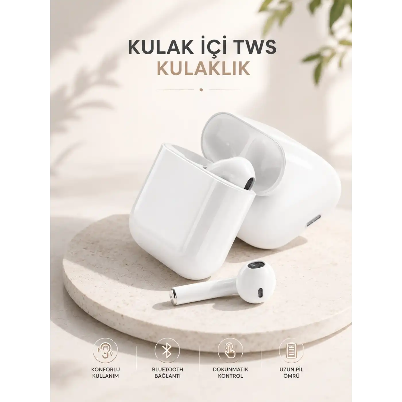 Yeni Nesil HD Ses ve Dokunmatik Kontrol Akıllı ve Şık Bluetooth Kulaklık