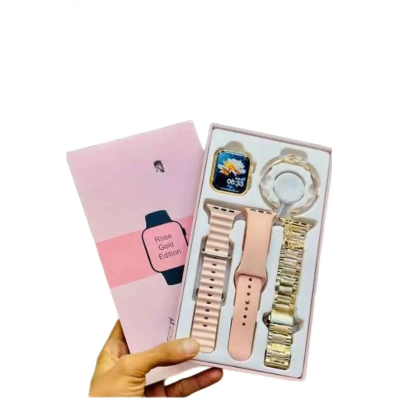 Yeni Nesil Kadın Akıllı Saat Rose Gold Android ve İos Uyumlu