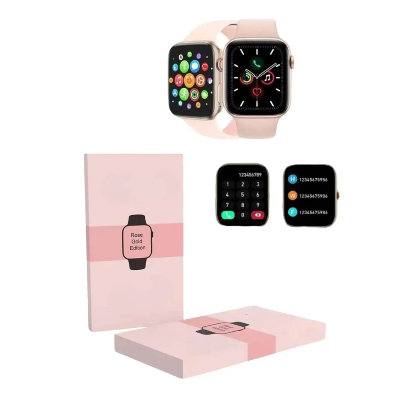 Yeni Nesil Kadın Akıllı Saat Rose Gold Android ve İos Uyumlu