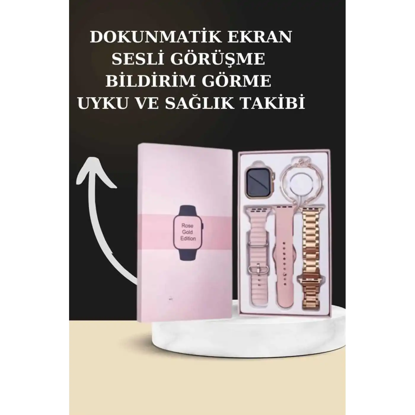 Yeni Nesil Kaliteli Akıllı Saat ve Kablosuz Bluetooth Kulaklık Yüksek Ses Kaliteli Yeni Nesil