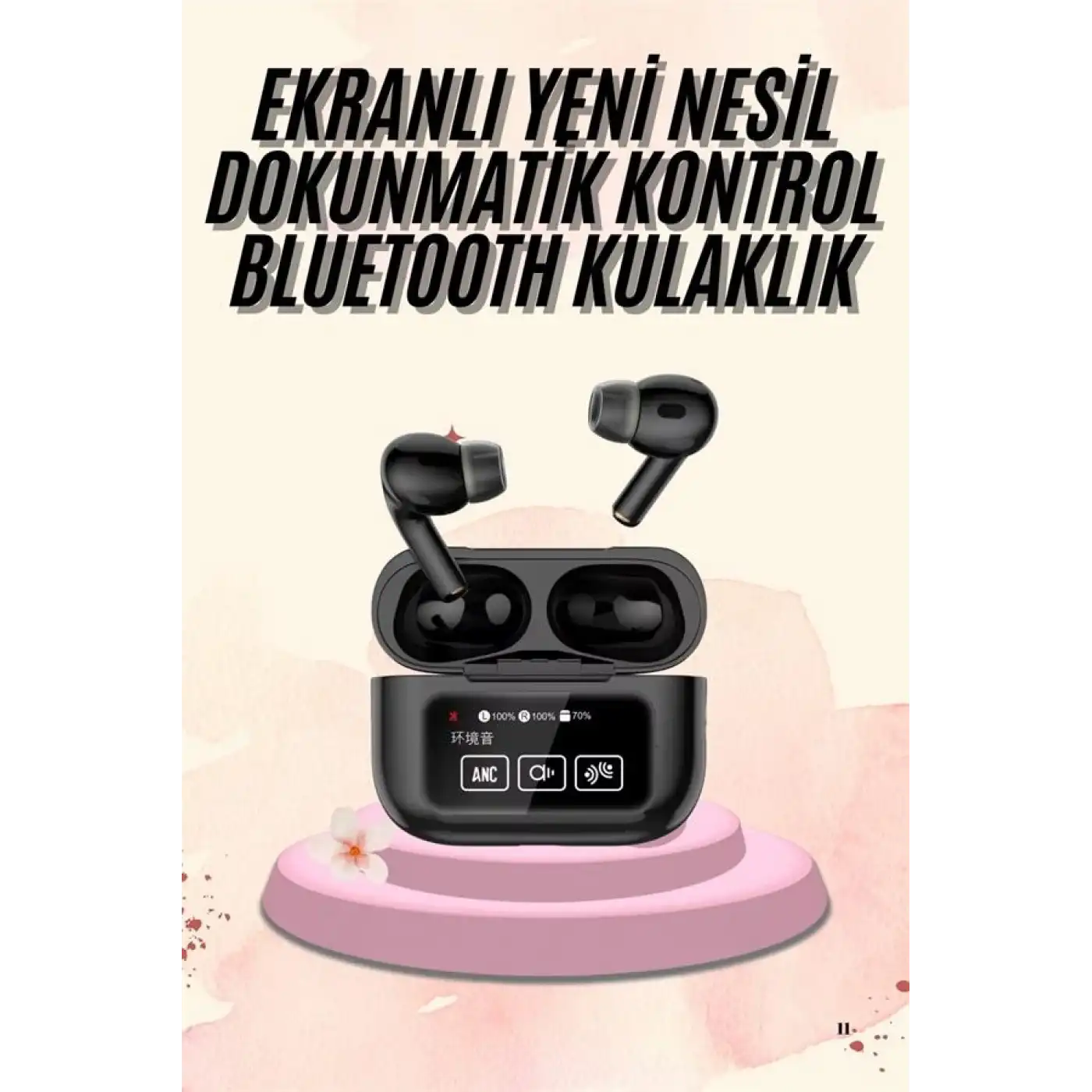 Yeni Nesil Pro Ekranlı Bluetooth Kulaklık 5.0 Bluetooth