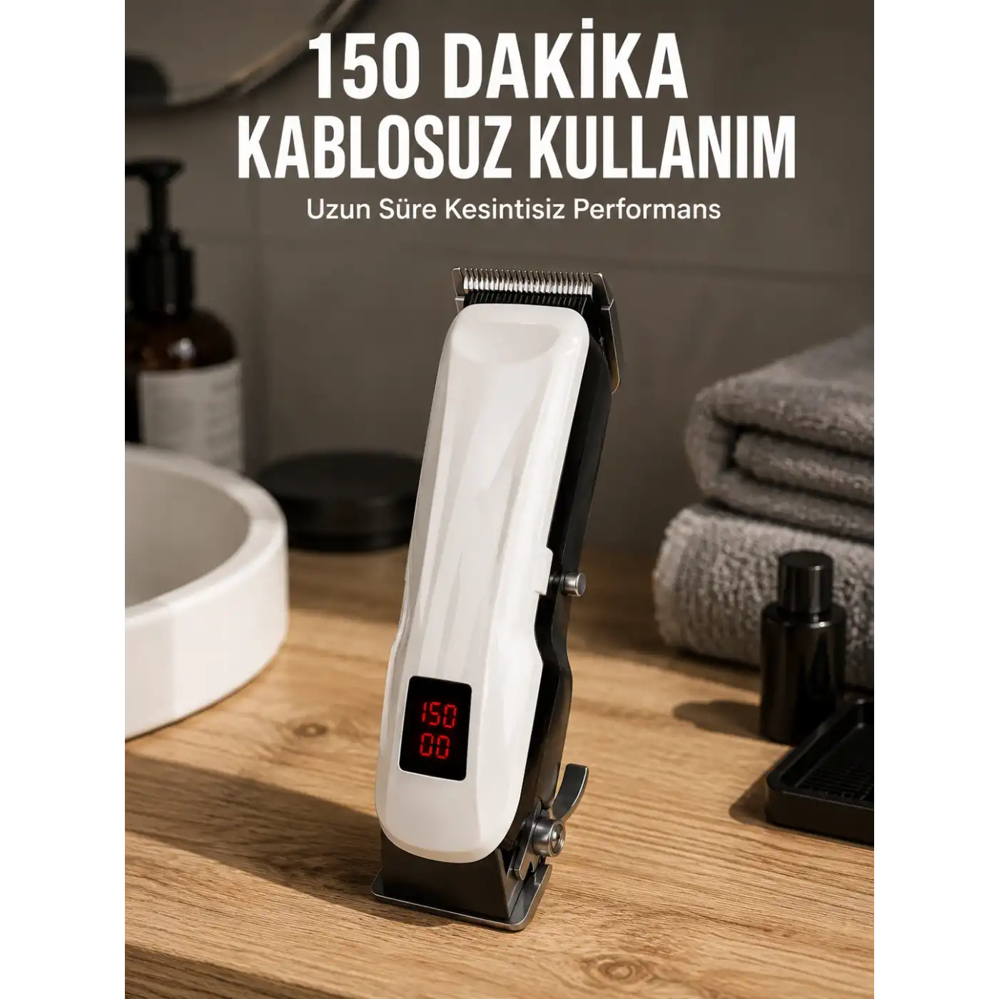 Yeni Nesil Tıraş Makinesi Uzun Şarjlı Paslanmaz Çelik Bıçaklı Yeni Nesil
