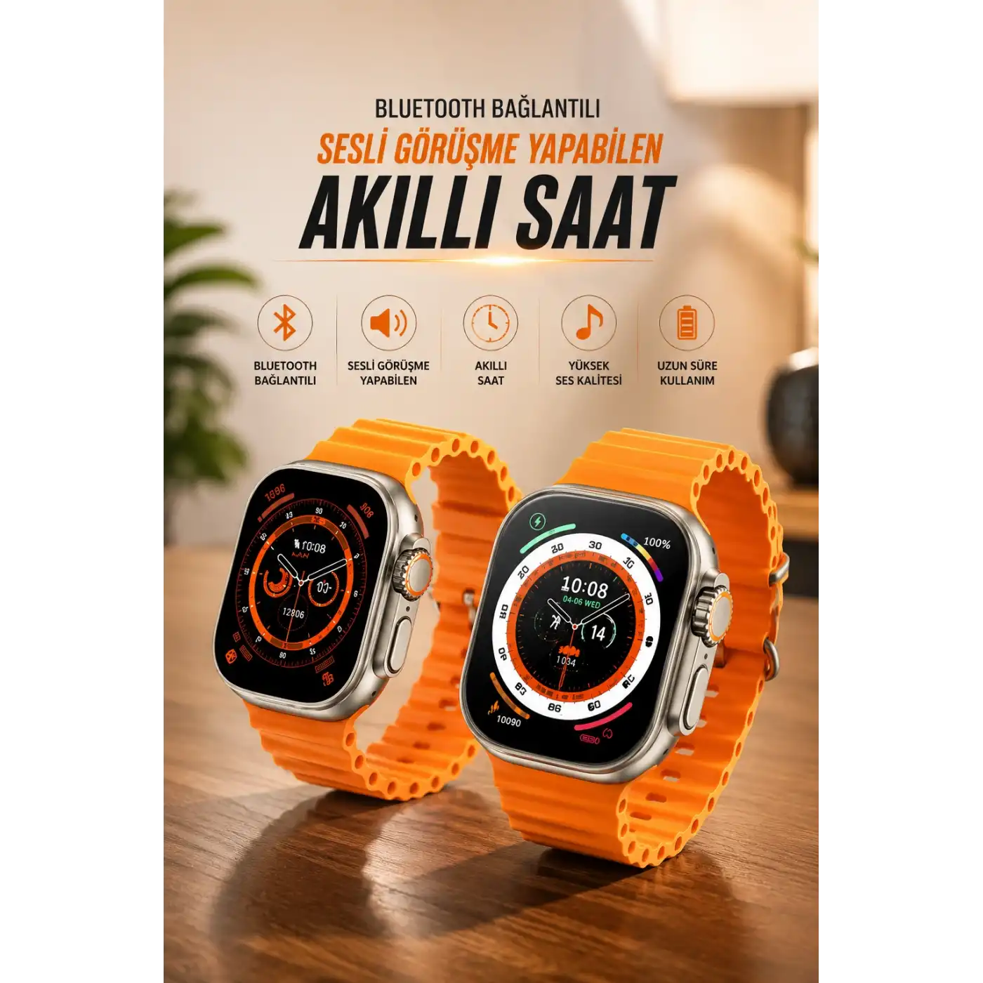 Yeni Nesil Ultra Akıllı Saat Adımsayar Uyku Takibi Nabız Sensörü