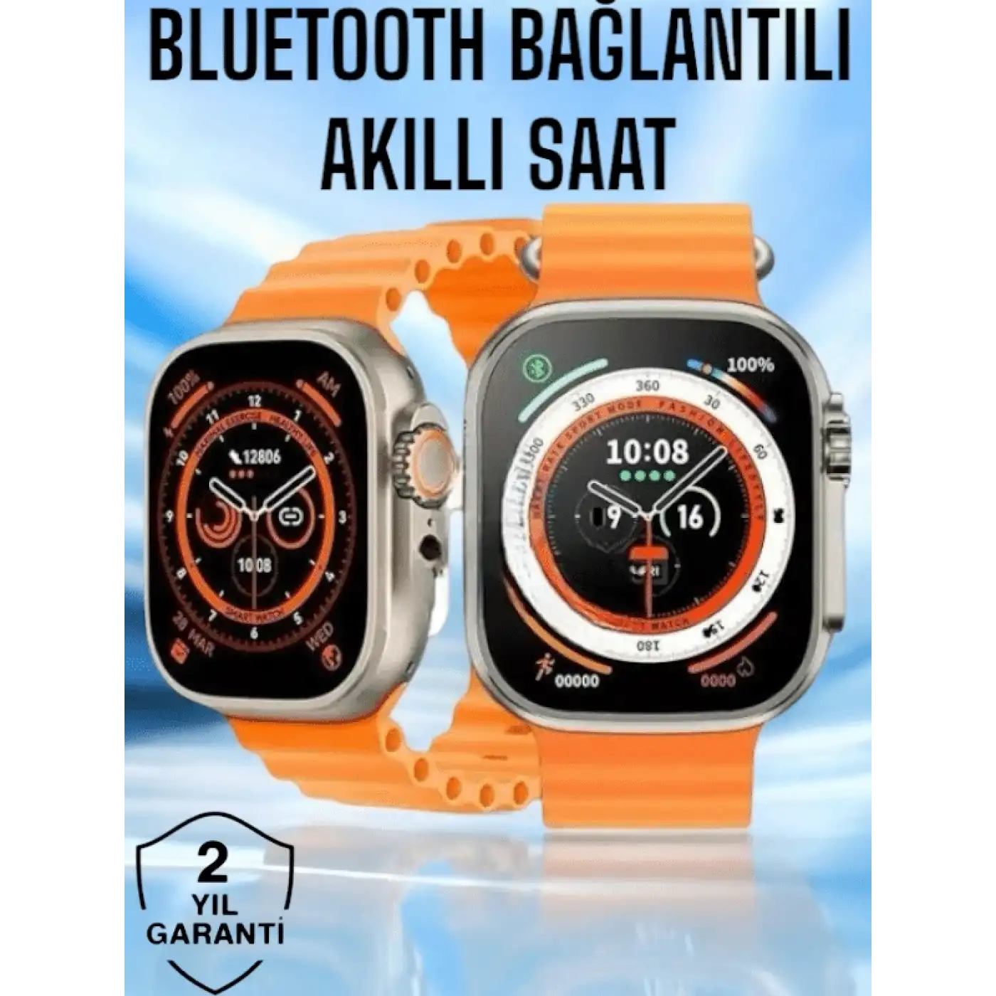 Yeni Nesil Ultra Akıllı Saat Titreşimli, Uyku & Sağlık Takibi, Çift Kordon