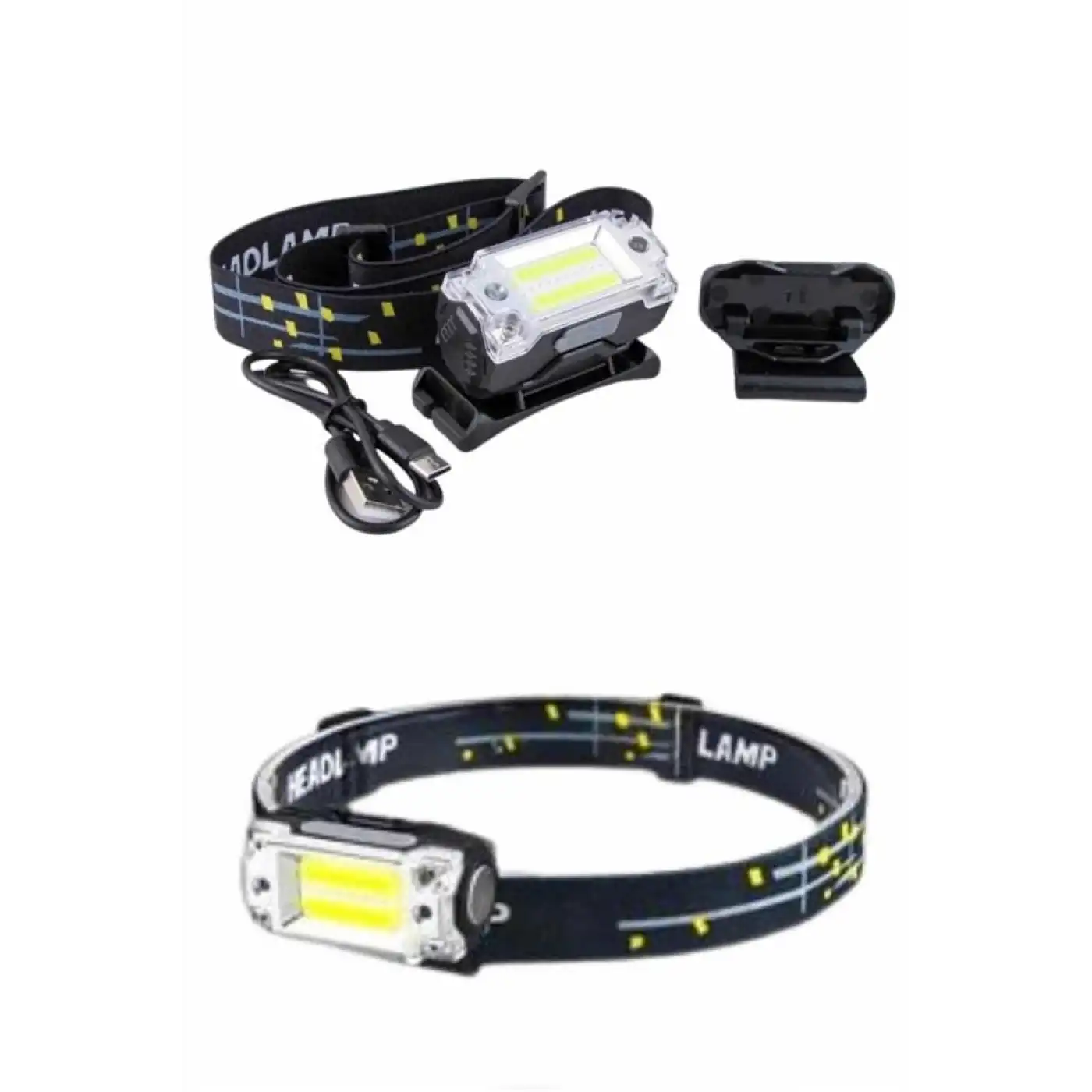 Yüksek Işıklı Şarjlı ve Sensörlü LED Kafa Lambası Kamp Lambası