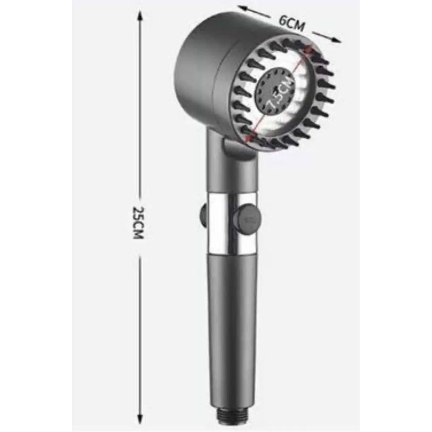 Yüksek Performanslı Masaj Etkili Su Tasarruflu Duş Başlığı Krom Kaplama Uzun Ömürlü