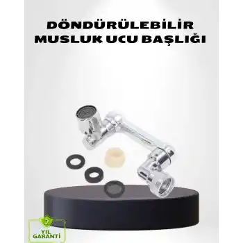 1080° Dönebilen Musluk Ucu – Su Tasarruflu, Esnek ve 360° Çift Eksenli Başlık
