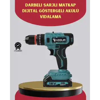 18 Parça Dijital Matkap Seti Çift Bataryalı