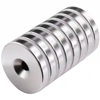 2 Adet 25x10/5x5,5 mm Neodyum Mıknatıs Havşa Delikli Magnet Vida Atılabilir N35 Nikel Paslanmaz