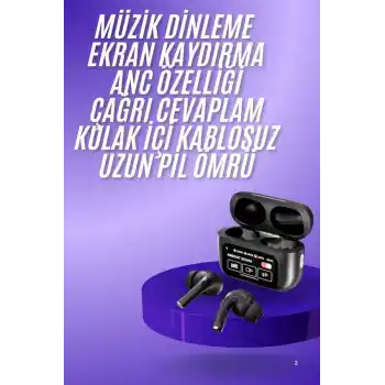 2.Nesil Pro Ekranlı Sesli Görüşme Yapabilen Kablosuz Bluetooth Kulaklık