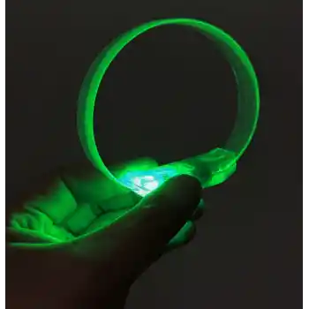3 Modlu Pilli LED Işıklı Esnek Parti Bilekliği Yeşil